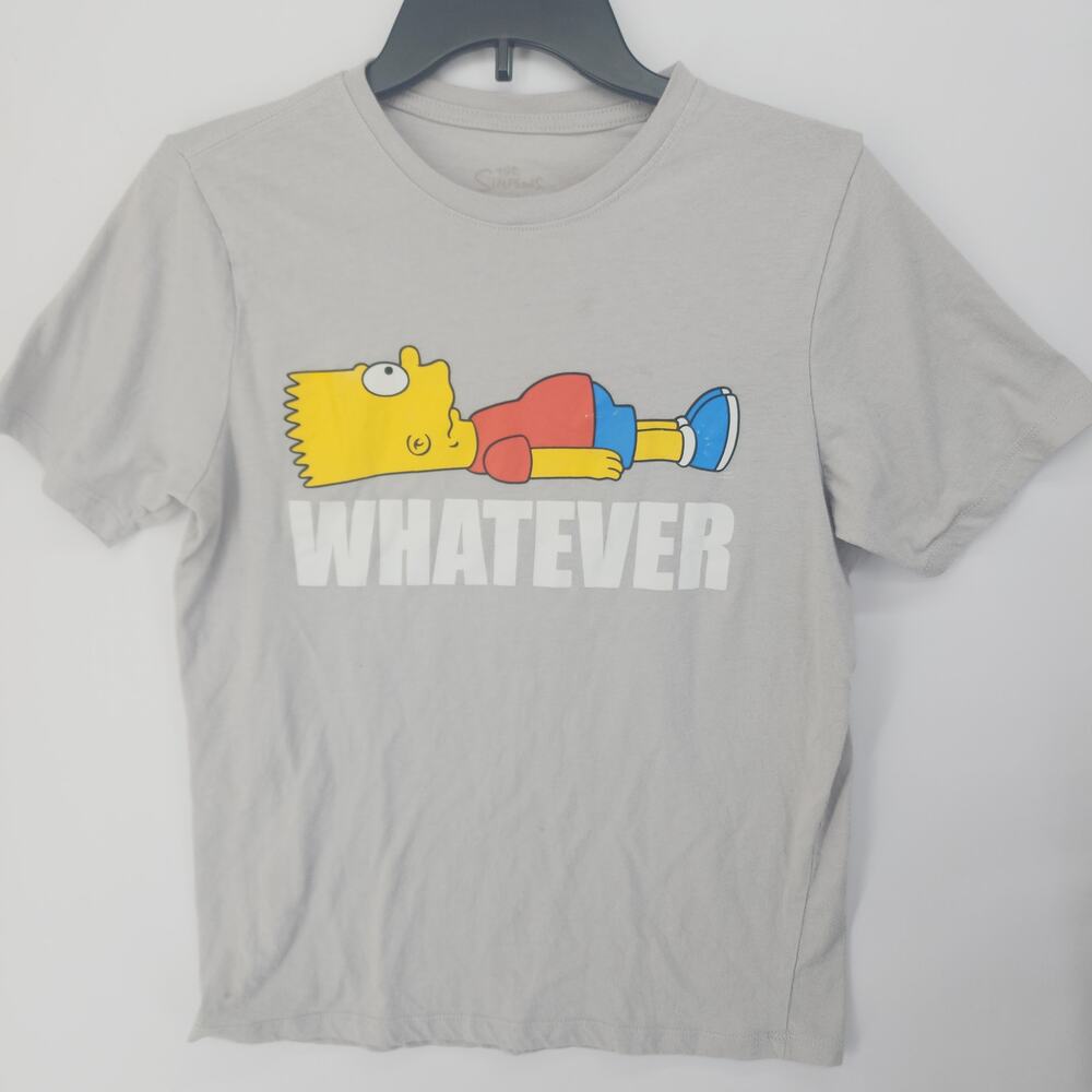The Simpsons Bart Simpson Whatever Upside Down Graphic Tee Gray S